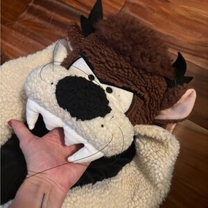 🐾 Vintage 90s Taz Tasmanian Devil Costume One-Piece (Kids XS)